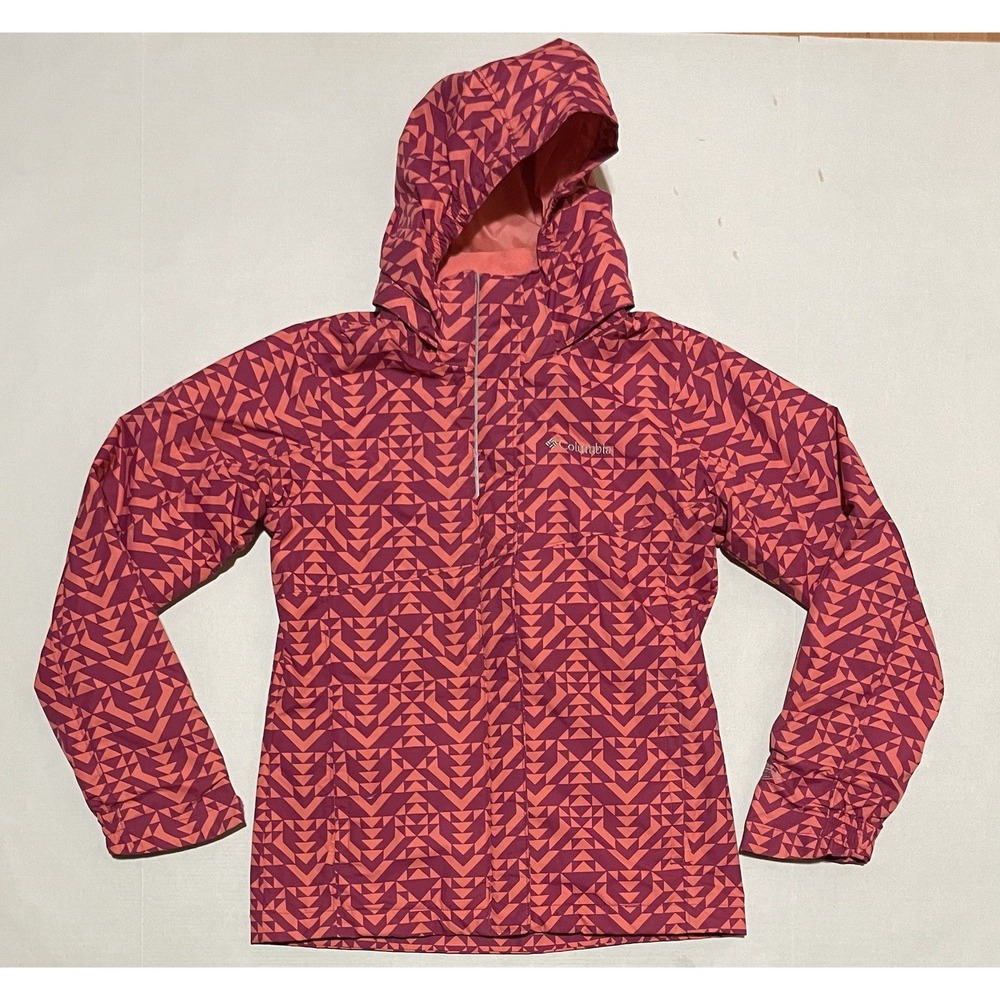 Columbia Jacket Houndstooth Medium Omni-Tech Interchange Waterproof Hooded‎ Ski